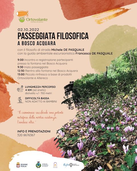Orsara di Puglia, “Passeggiata Filosofica a Bosco Acquara”