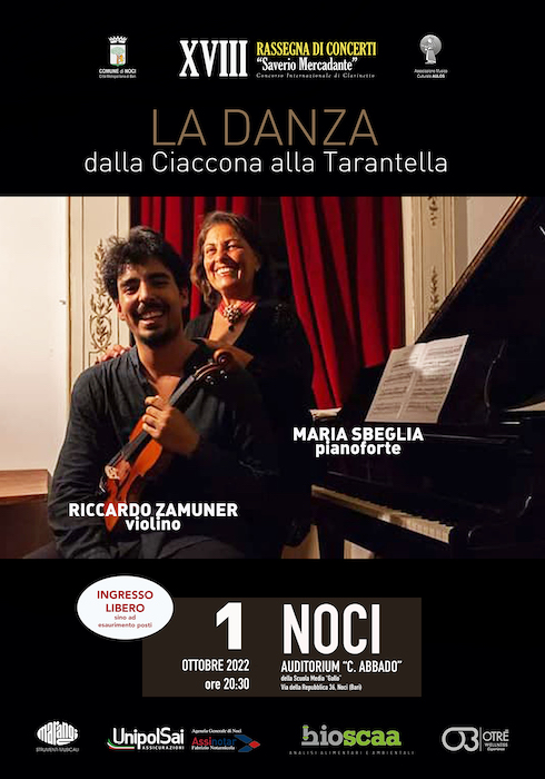 Riccardo Zamuner e Maria Sbeglia in concerto a Noci
