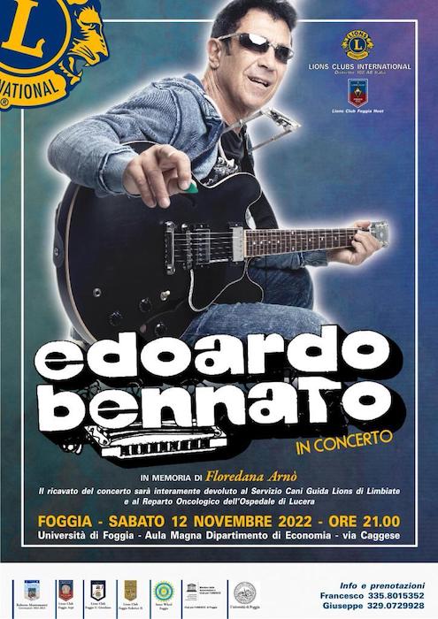 Foggia, Edoardo Bennato in concerto il 12 novembre Foggia, Edoardo Bennato in concerto il 12 novembre