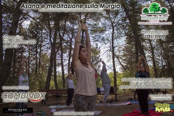Cassano, Murgia Enjoy: il 25 settembre esperienza di Yoga Integrale