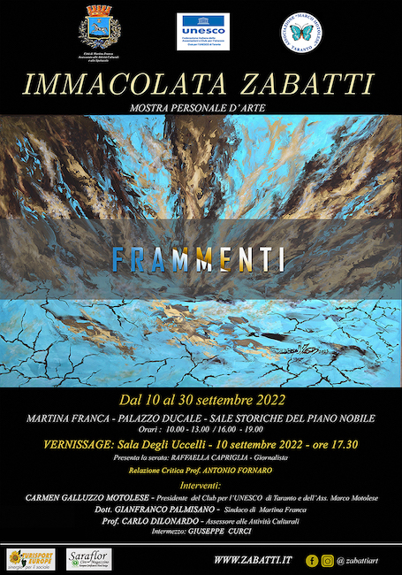 Martina Franca, dal 10 al 30 settembre 2022 la mostra “Frammenti”