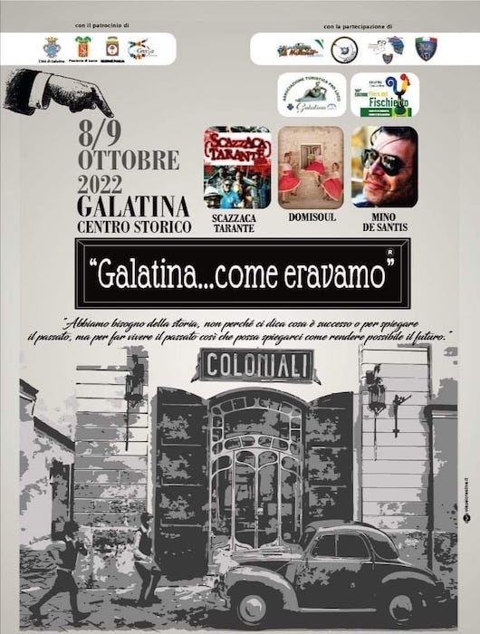 “Galatina… come eravamo”: l’8 e il 9 ottobre il percorso storico nella città