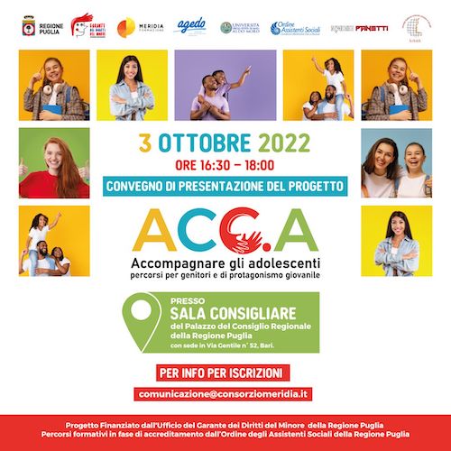 Bari, Progetto Acc.A: domani il convegno d’apertura Bari, Progetto Acc.A: domani il convegno d’apertura