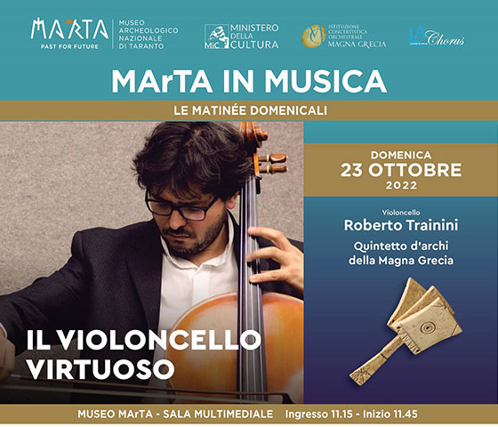 Taranto, oggi al MArTA “Il violoncello virtuoso” Taranto, oggi al MArTA “Il violoncello virtuoso”