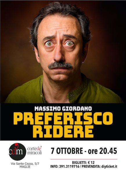 Massimo Giordano in “Preferisco ridere” a Maglie