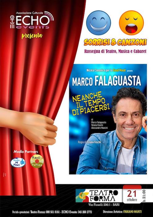 Bari, Marco Falaguasta in “Neanche il tempo di piacersi” Bari, Marco Falaguasta in “Neanche il tempo di piacersi”