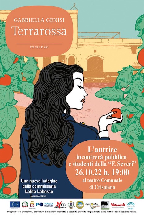 Crispiano, “Terrarossa” di Gabriella Genisi: domani la presentazione Crispiano, “Terrarossa” di Gabriella Genisi: domani la presentazione