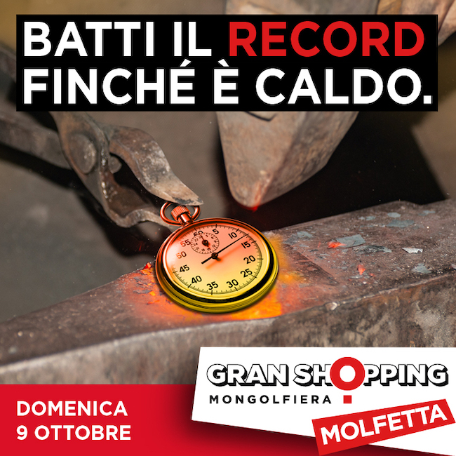 Una domenica da record al Gran Shopping di Molfetta Una domenica da record al Gran Shopping di Molfetta