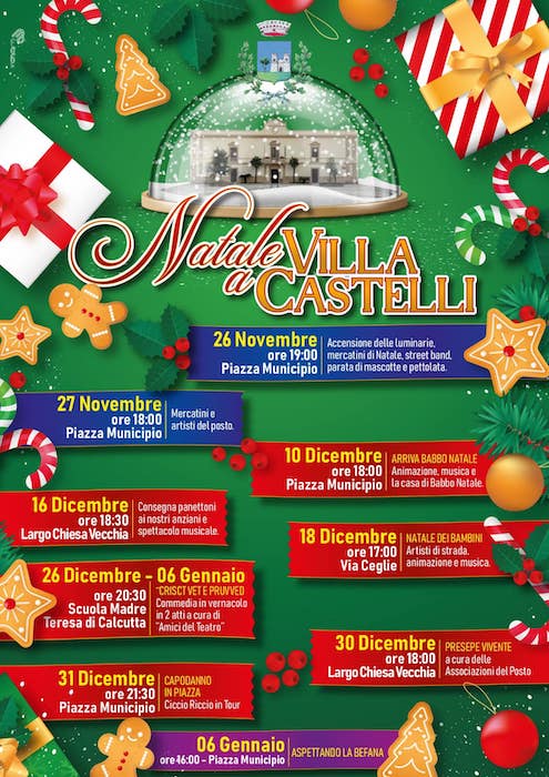 Natale a Villa Castelli, tanti gli eventi dal 26 novembre al 6 gennaio 2023
