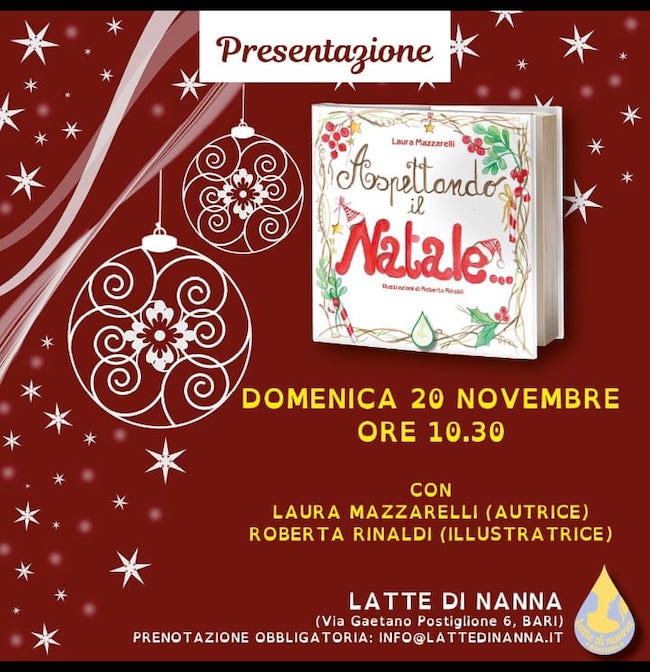 “Aspettando il Natale” di Laura Mazzarelli: la presentazione a Bari “Aspettando il Natale” di Laura Mazzarelli: la presentazione a Bari