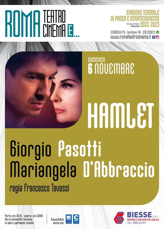 Giorgio Pasotti in Hamlet al Roma Teatro di Cerignola