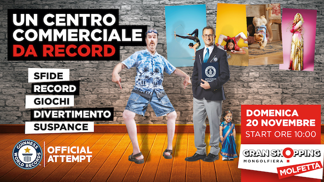 Guinness World Records il 20 novembre a Molfetta Guinness World Records il 20 novembre a Molfetta