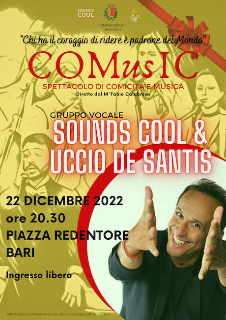 Bari, domani lo spettacolo con Uccio De Santis e il gruppo Sounds Cool Bari, domani lo spettacolo con Uccio De Santis e il gruppo Sounds Cool