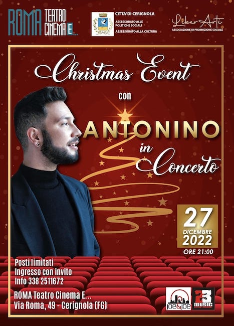 A Cerignola oggi il concerto di Antonino