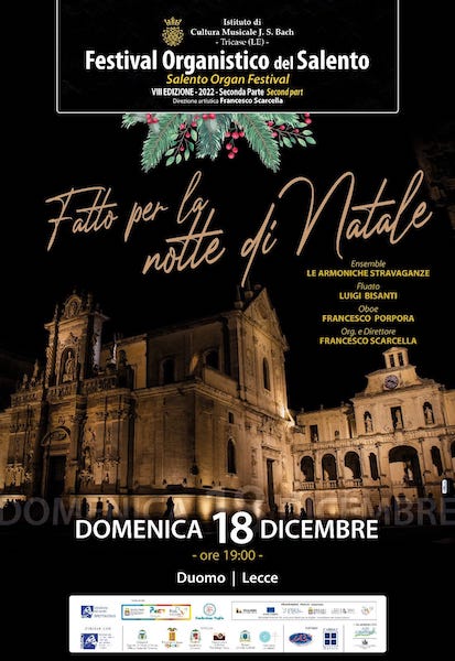 Lecce, “Fatto per la notte di Natale”: domani il Concerto in Duomo