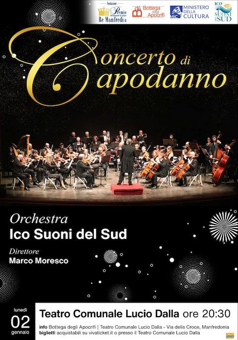 Manfredonia, Concerto di Capodanno con l’Orchestra Ico Suoni del Sud