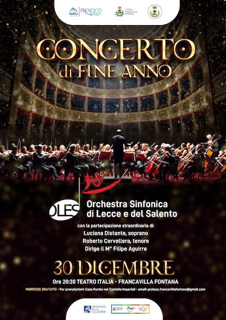 Francavilla Fontana, domani concerto dell’Orchestra Sinfonica di Lecce e del Salento