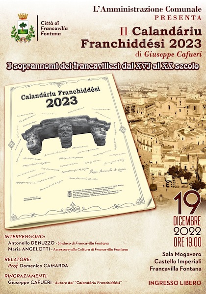 Francavilla Fontana, presentazione del Calandariu Franchìddesi 2023