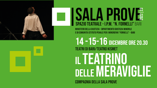 Bari, “Il Teatrino delle Meraviglie”: dal 14 al 16 dicembre all’IPM ‘N. Fornelli’