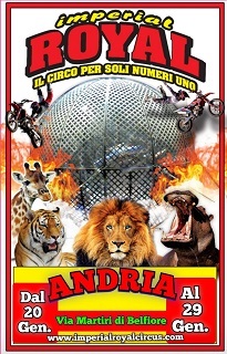 “Imperial Royal Circus”, dal 20 al 29 gennaio  ad Andria