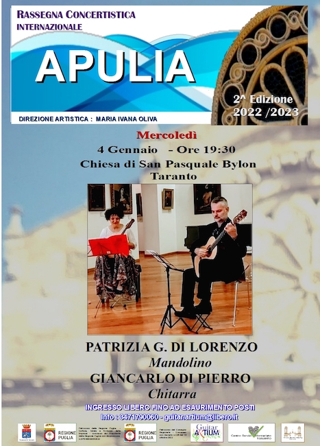Taranto, concerto di Patrizia Di Lorenzo e Giancarlo Di Pierro