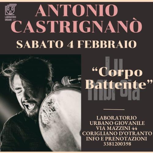 Concerto di Antonio Castrignanò il 4 febbraio a Corigliano d’Otranto