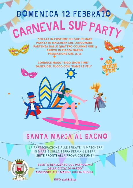 “Carneval Sup Party”, il 12 febbraio nella Marina di Nardò