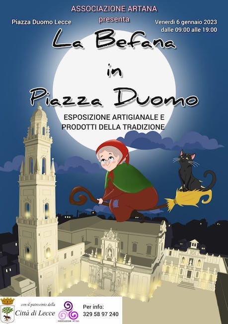 Domani “La Befana in piazza Duomo” a Lecce