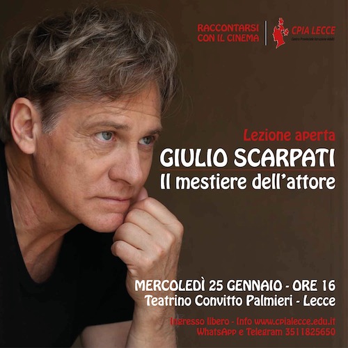 Lecce, Giulio Scarpati ospite di  “Raccontarsi con il cinema”