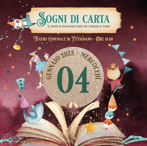 “Sogni di Carta”, il 4 gennaio a Putignano un evento dedicato al mondo delle fiabe