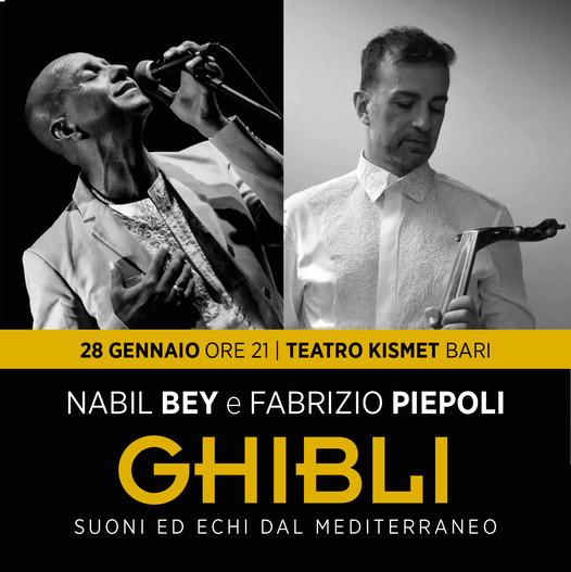 Bari, lezione – concerto di Nabil Bey e Fabrizio Piepoli