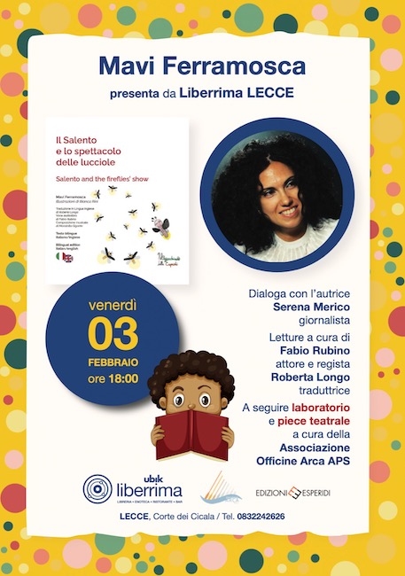 “Il Salento e lo spettacolo delle lucciole” di Mavi Ferramosca: la presentazione a Lecce