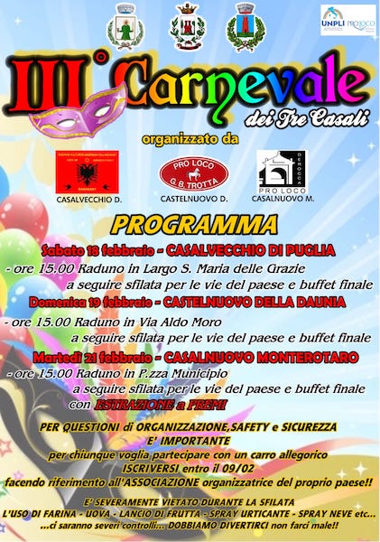 Carnevale dei tre Casali 2023: ecco gli appuntamenti Carnevale dei tre Casali 2023: ecco gli appuntamenti