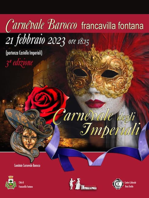 Francavilla Fontana, gli appuntamenti del Carnevale Francavilla Fontana, gli appuntamenti del Carnevale