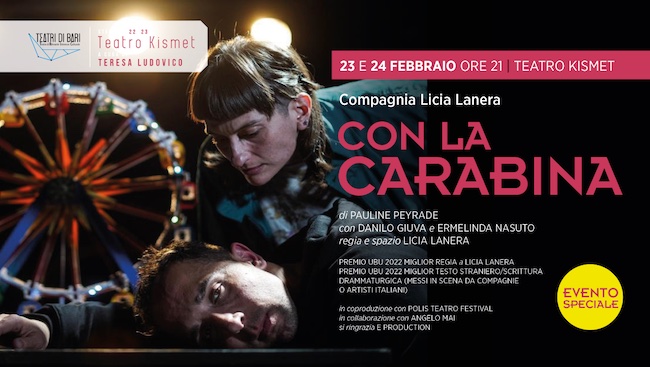 Bari, la Compagnia Licia Lanera porta in scena ‘Con la carabina’ Bari, la Compagnia Licia Lanera porta in scena ‘Con la carabina’