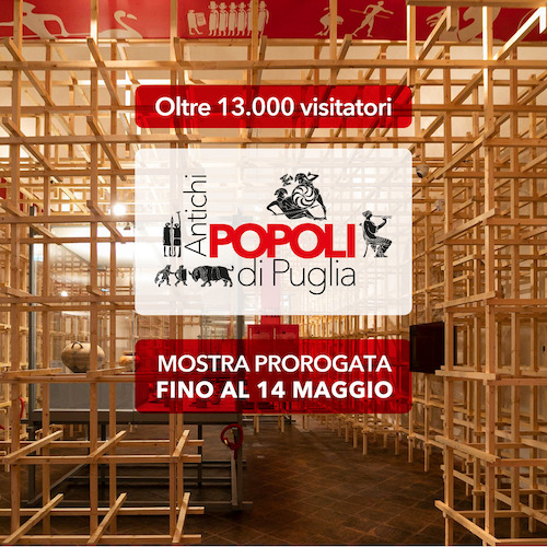 Bari, prorogata al 14 maggio 2023 la mostra “Antichi popoli di Puglia” Bari, prorogata al 14 maggio 2023 la mostra “Antichi popoli di Puglia”