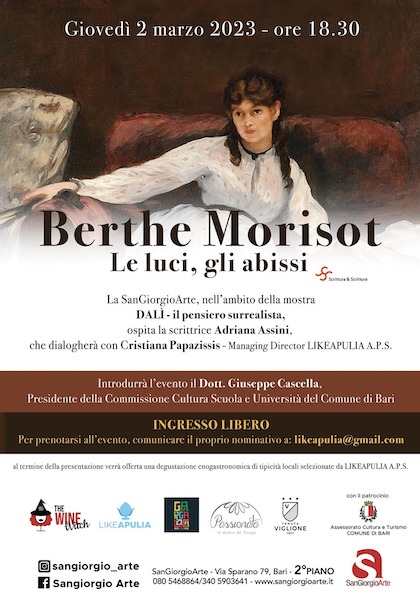 “Berthe Morisot, le luci, gli abissi” di Adriana Assini: la presentazione a Bari