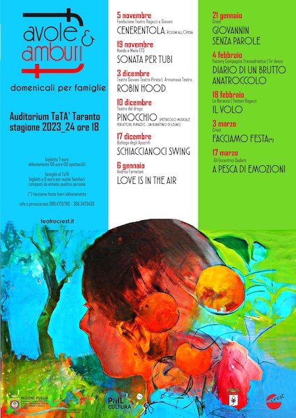 <div>Taranto, dal 5 novembre la Rassegna di teatro ragazzi “Favole & Tamburi”</div>