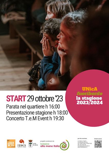 Unica – Fuoribordo: al via oggi a Lecce la stagione di teatro, musica, danza e mostre Unica – Fuoribordo: al via oggi a Lecce la stagione di teatro, musica, danza e mostre
