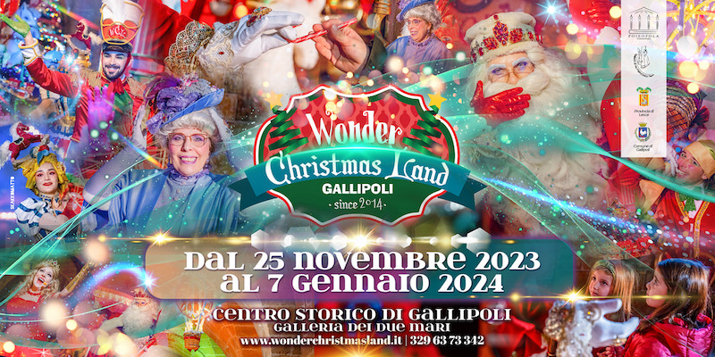 Gallipoli, “Wonder Christmas Land” dal 25 novembre 2023 al 7 gennaio 2024 Gallipoli, “Wonder Christmas Land” dal 25 novembre 2023 al 7 gennaio 2024
