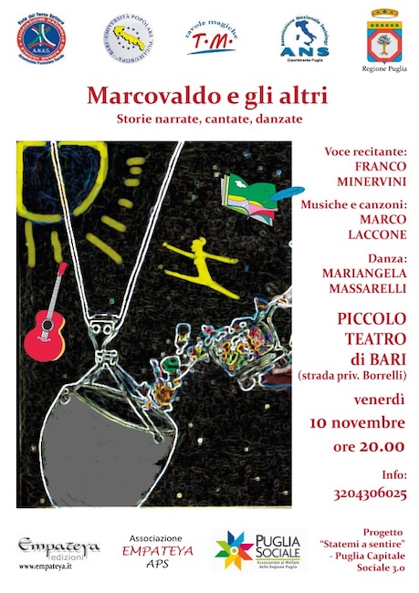 Bari, il 10 novembre va in scena “Marcovaldo e gli altri” Bari, il 10 novembre va in scena “Marcovaldo e gli altri”