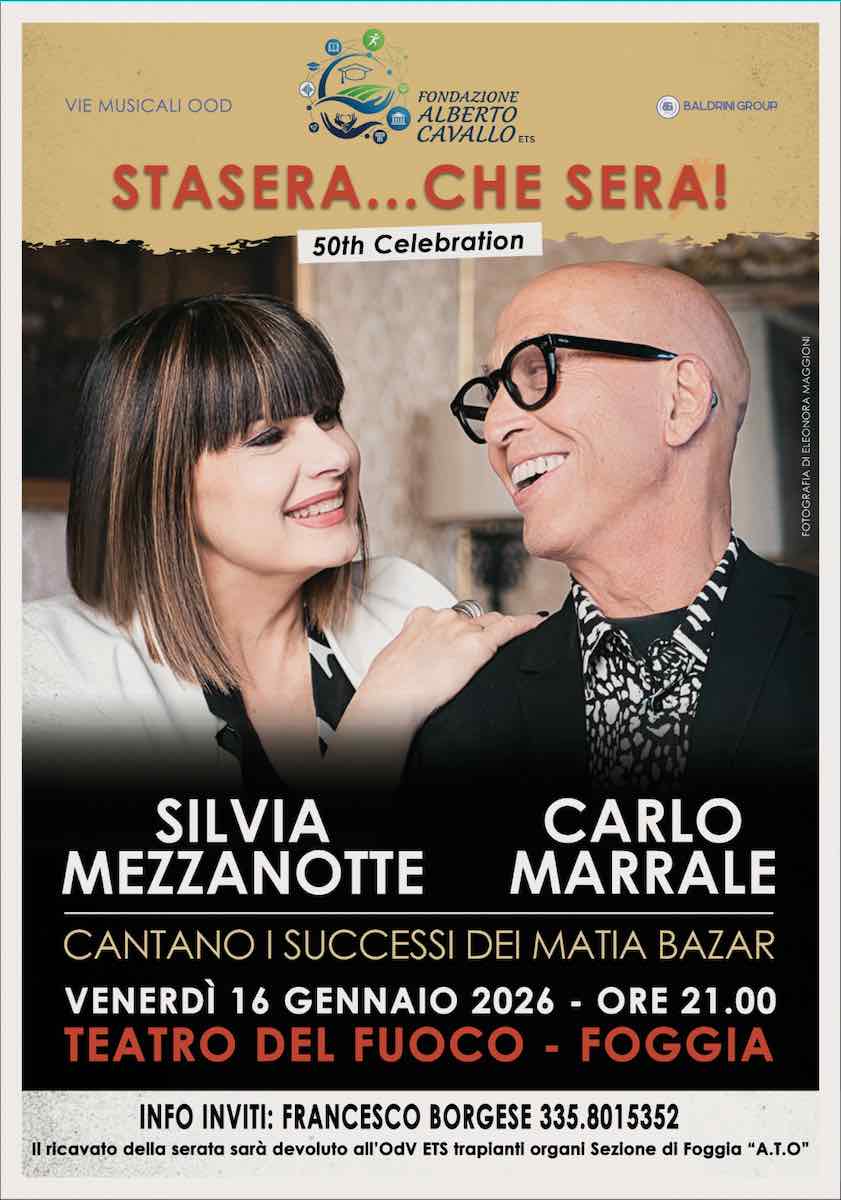 ‘Stasera che Sera’ con Silvia Mezzanotte e Carlo Marrale a Foggia