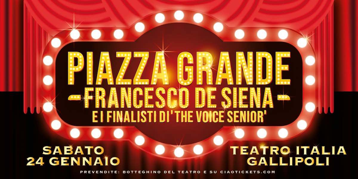 A Gallipoli Francesco De Siena e tutti i finalisti di The Voice Senior