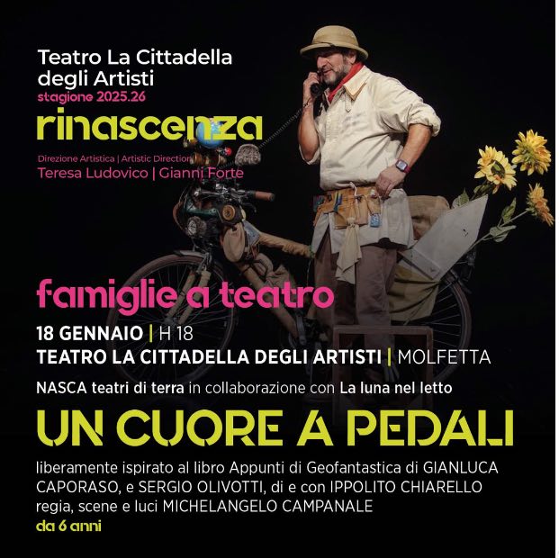 Un cuore a pedali alla Cittadella degli artisti di Molfetta