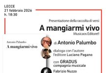 Lecce, “A mangiarmi vivo” di Antonio Palumbo: domani la presentazione