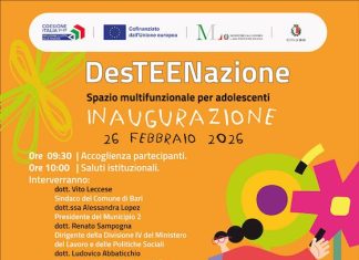 Bari, domani l’inaugurazione di “DesTEENazione – Desideri in azione”
