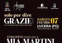 “Solo per dire grazie” concerto dedicato a Mia Martini a Lucera