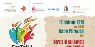 “Fratelli tutti insieme con arte” il 15 febbraio a Bari