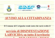 Cerignola, al via oggi gli interventi di disinfestazione e derattizzazione