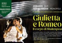 “Giulietta e Romeo. Il corpo di Shakespeare” al Teatro Radar di Monopoli